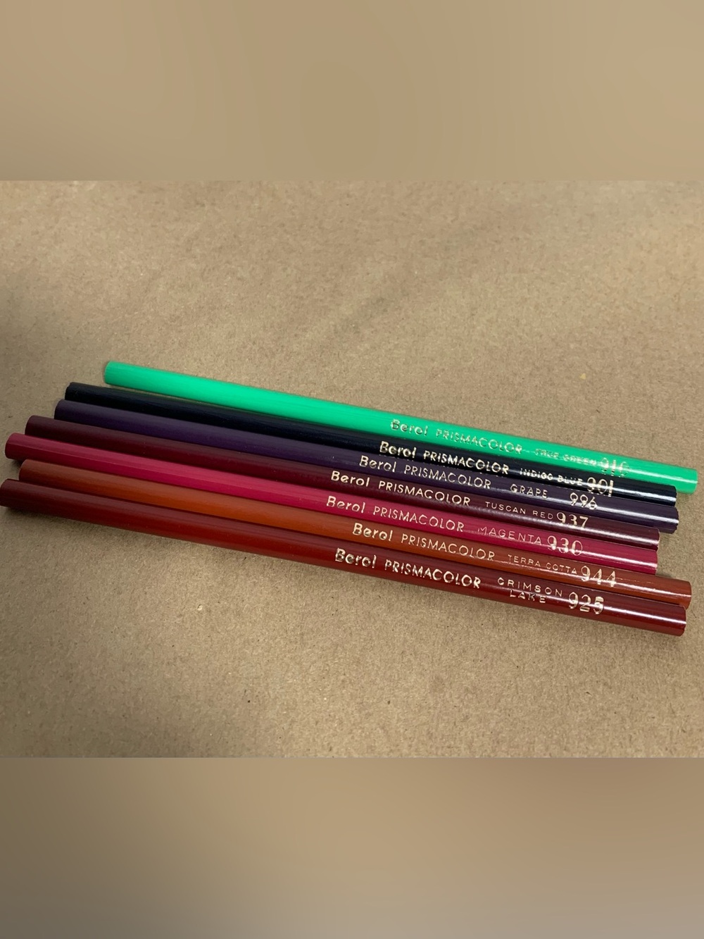 LOT Of 7 BEROL Prismacolor Art Pencils (1986 Set) NEW OLD STOCK